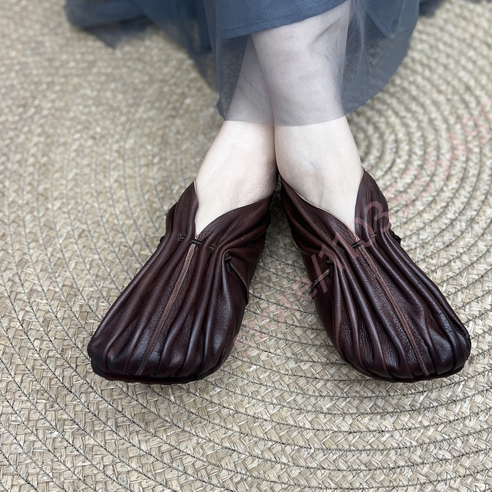 Dames Retro Geplooide Zachte S - Mule Slip On recensie en prijs