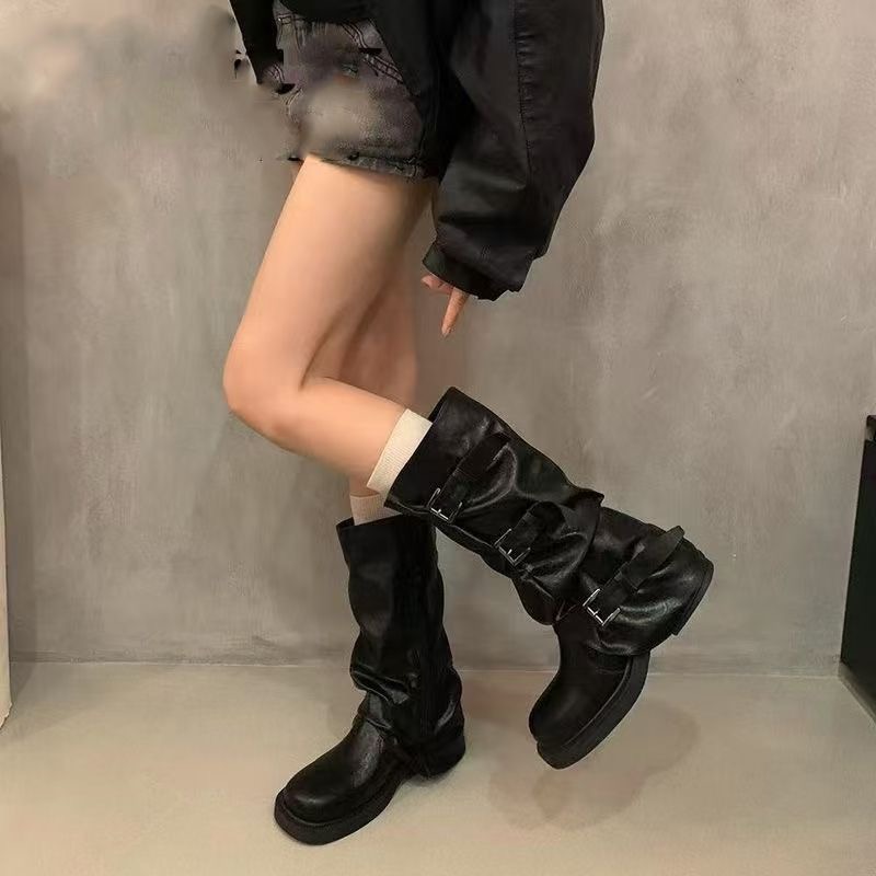 Dameslaarzen met plooien, losv - Knee High Boots Women recensie en prijs